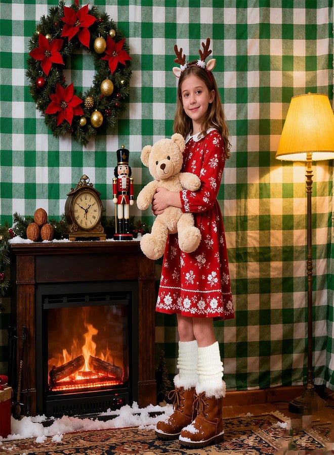 يوليو جوارب ساق يوليو الناعمة للنساء، جوارب شتوية ناعمة تصل إلى الركبة، مزينة بكشكشة، إكسسوارات أنيقة لحفلات الثمانينيات - Image 4