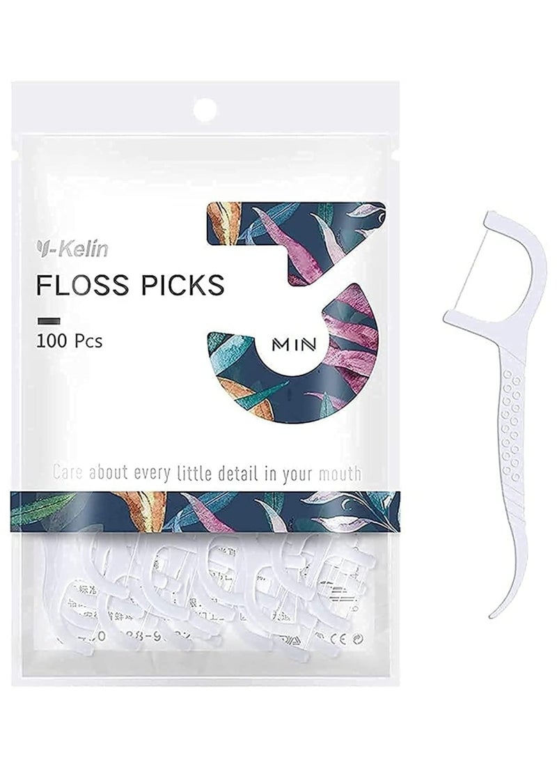 Y-Kelin Dental Floss Toothpicks - 100 Pieces For Teeth Cleaning Oral Care Sticks Picks  - Image 1