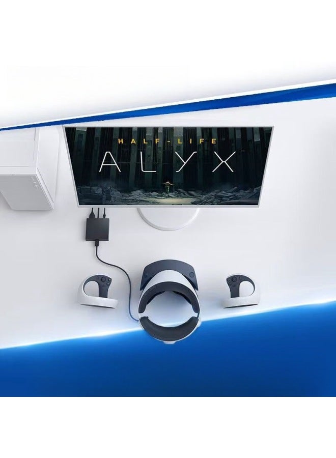 محول PSVR2PC محول كمبيوتر Ps5vr2 لألعاب Steam Vr يمكنه مشاهدة أفلام ثلاثية الأبعاد - اللون: أسود - المواصفات: إصدار الشرق الأوسط