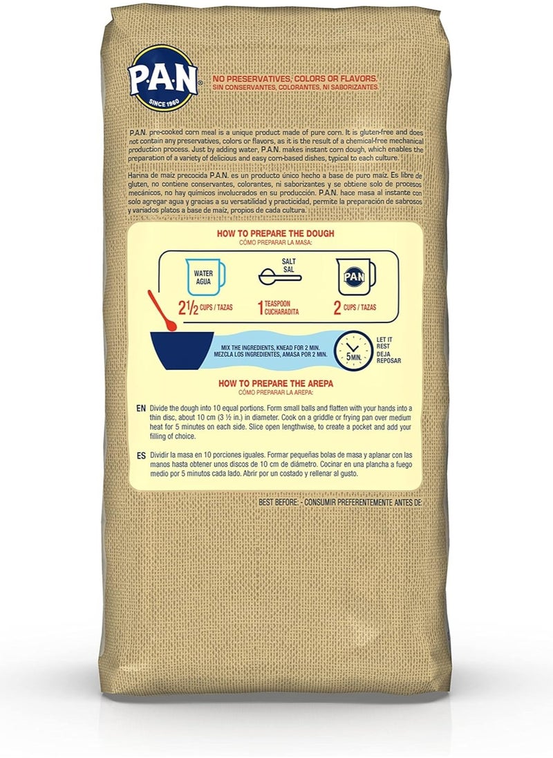P.A.N. - Whole Grain White Corn Meal 1 Kg - Image 1
