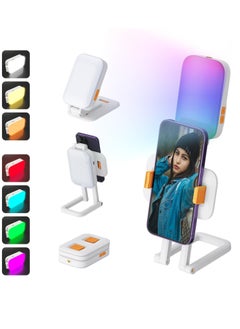 KASTWAVE Portable Selfie Light 82 LED Phone Light 3 Light Modes and RGB Modes Rechargeable Light Foldable Phone Holder Light for Selfies, Vlog, TikTok, Video (with Folding Holder)  - Image 1