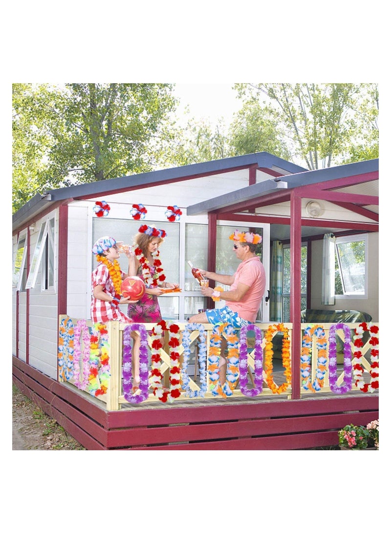 SYOSI Hawaiian Leis Luau Party Favours 36 Counts Tropical Flower for Kids or Adults Supplies Summer Beach Vacation Theme Decorations Birthday 3 Dozen - Image 4