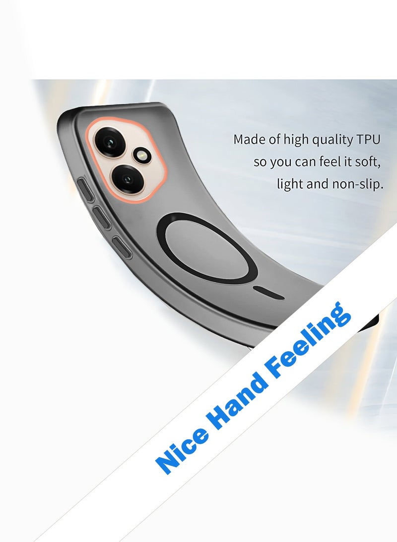 دبليو تيك غطاء حالة أنيق لهاتف Honor 400 5G 2025 هجين شفاف مع شحن مغناطيسي وحواف كاميرا مرتفعة (MCMPMN) - أسود - Image 3