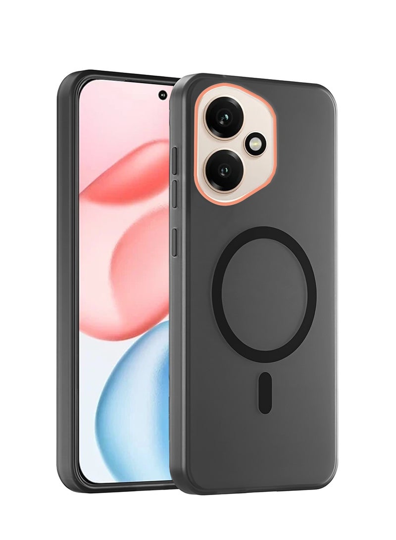 دبليو تيك غطاء حالة أنيق لهاتف Honor 400 5G 2025 هجين شفاف مع شحن مغناطيسي وحواف كاميرا مرتفعة (MCMPMN) - أسود - Image 1