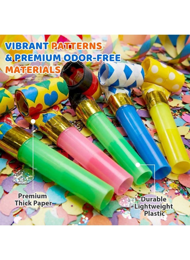 Koogel Party Blower,100 Pcs Multicolor Musical Blowouts, Birthday Party Favors, New Years Party Noisemakers ,Party Blowouts Whistles, Party Blowouts, Fun Party Favors - Image 2