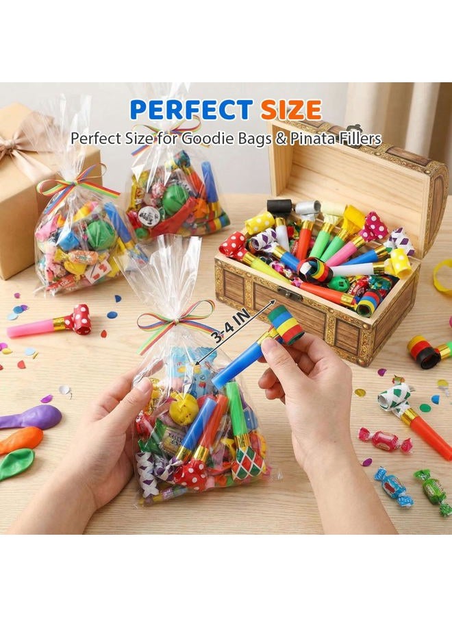Koogel Party Blower,100 Pcs Multicolor Musical Blowouts, Birthday Party Favors, New Years Party Noisemakers ,Party Blowouts Whistles, Party Blowouts, Fun Party Favors - Image 4