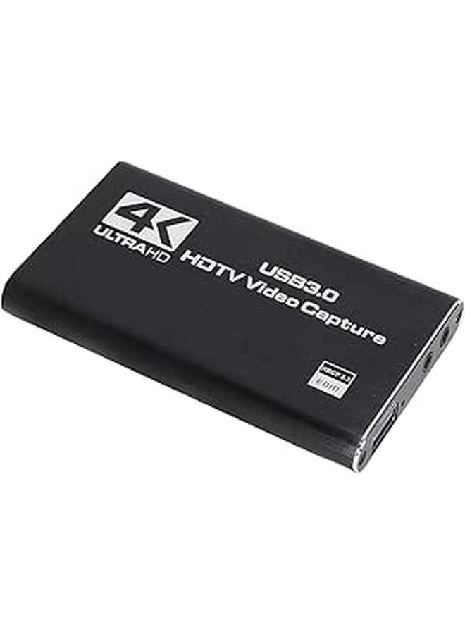 بطاقة التقاط فيديو 4K HDMI مع USB 3.0 و Loop Out بدقة 1080P و 60 إطارًا في الثانية ومدخل ميكروفون 3.5 ملم للبث المباشر - Image 1