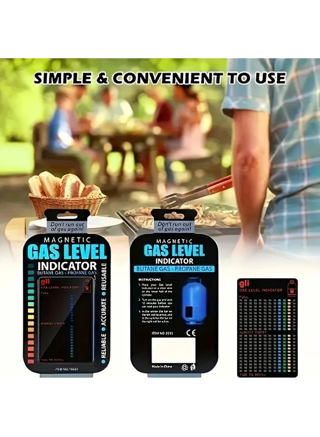 1pc Propane Butane LPG Gas Tank Test Card PET Cardboard Uncharged for RV Camping - Image 2