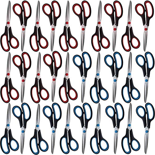 Clipco Stainless Steel Scissors with Ergonomic Handle (Pack of 30) - Image 1