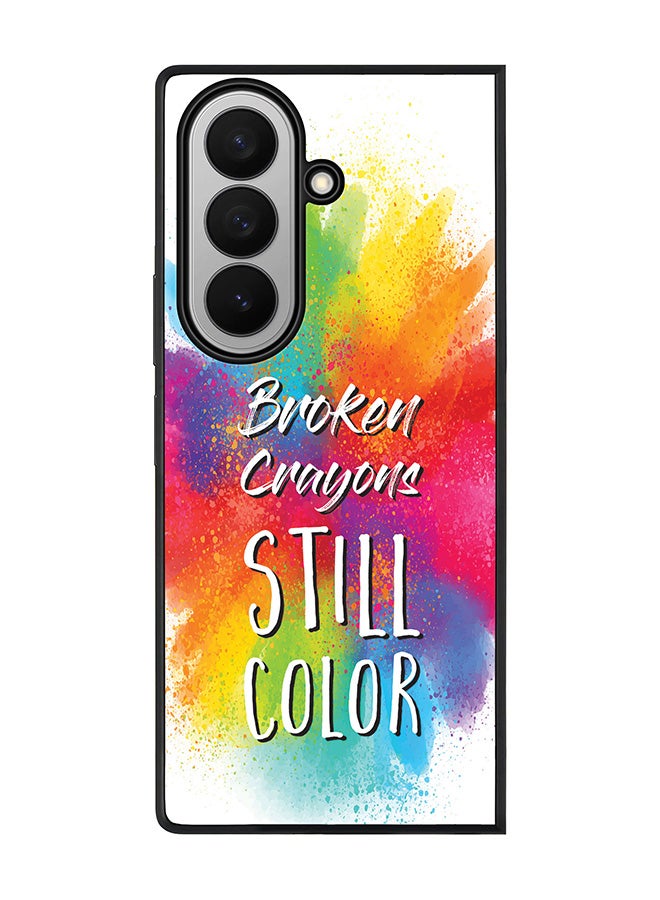 For Samsung Galaxy Z Fold7 Case,Slim fit Camera Protection, Shockproof Thin Phone cover  -  Broken Colors