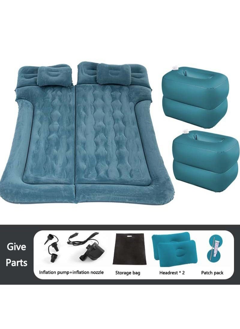 Sharpdo - Inflatable Mattress Air Bed With 2 Storage Piers for Car Travel and Camping 181K Green - Image 1
