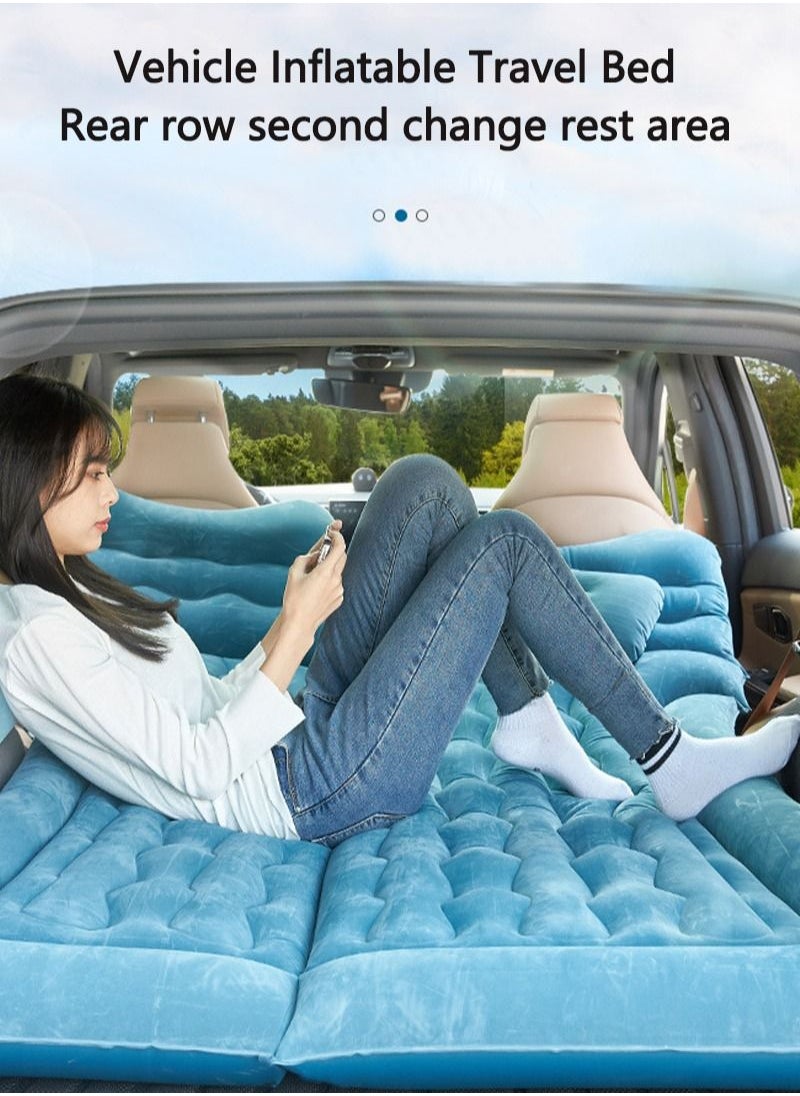 Sharpdo - Inflatable Mattress Air Bed With 2 Storage Piers for Car Travel and Camping 181K Green - Image 1