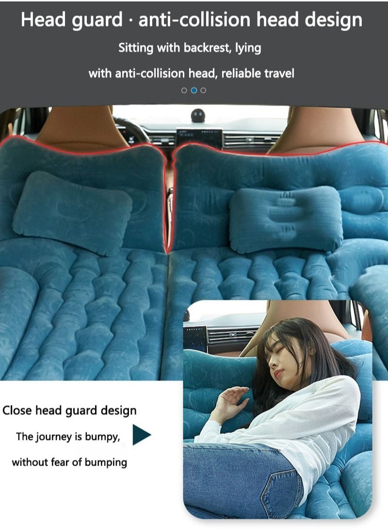 Sharpdo - Inflatable Mattress Air Bed With 2 Storage Piers for Car Travel and Camping 181K Green - Image 1