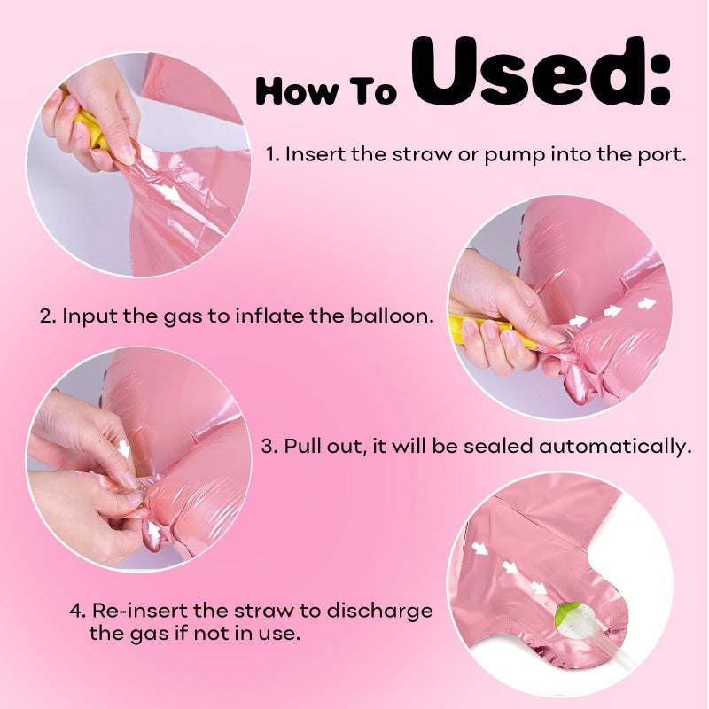 Biapian 40 Inch Letter L Balloons, Giant Pearl Pink Letter K Balloon, Single Alphabet A-Z Balloon Foil, Light Baby Pink Name Balloons for Girls Women Birthday Party Decoration Baby Shower Anniversary Supplies - Image 3