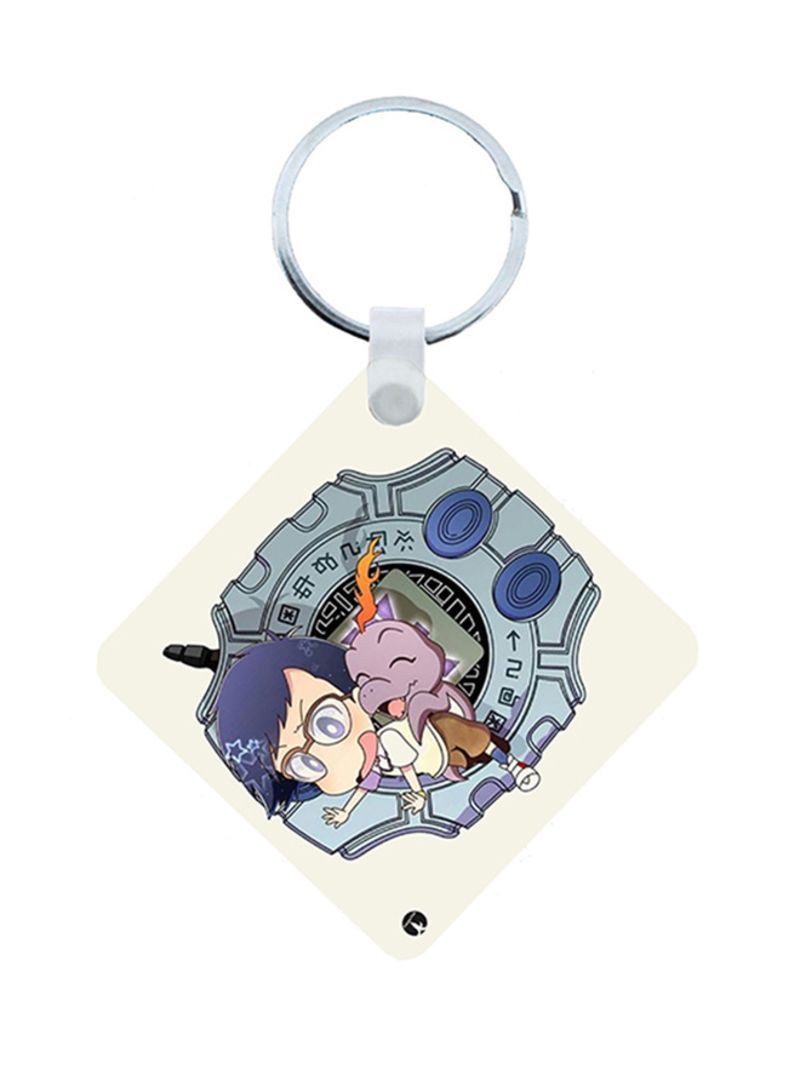 RKN Digimon Anime Wooden Keychain
