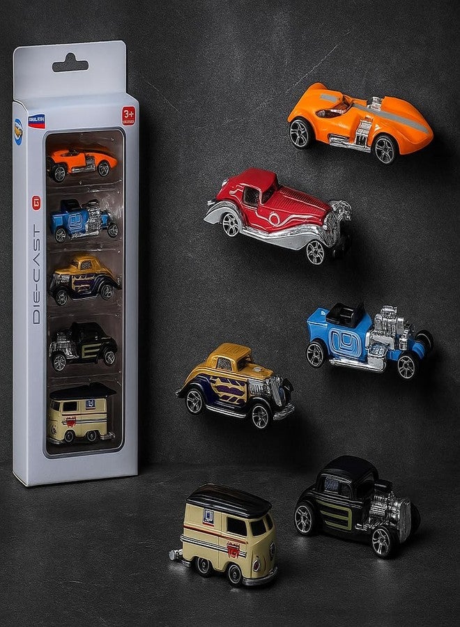 Royals hub Model Alloy Vehicle Model Vintage Metal Cars 6 Pcs Vehicles, Car Play Set for Toddlers,Boys Die-Cast Car Set, Birthday Decorations Gift Movie Vehicle Racing for Kids - Image 1