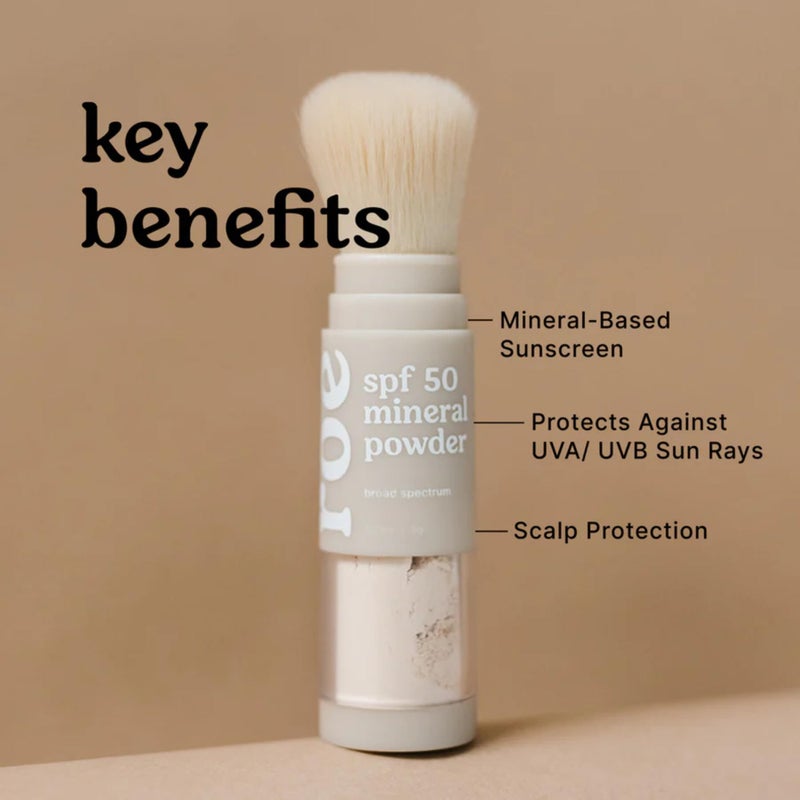 Roe Wellness- Kids SPF 50 Brush On Mineral Sunscreen Powder EWG, Reef-Friendly, Easy to Apply for Kids, Babies & Parents - Image 3