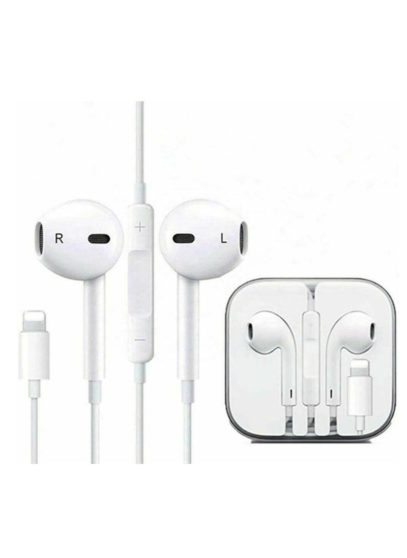 Earldom Stereo In-Ear Handsfree Earphones With Lightning Connector For Apple iPhone White  - Image 1