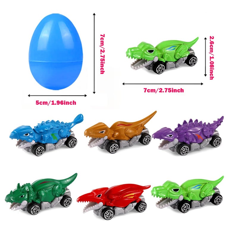 Holydeck 6 Pcs Prefilled Easter Eggs with Metal Dinosaur Car Toys Vehicles Set for Kids Girls Boys Easter Basket Stuffers Party Favors Easter Egg Fillers Hunt - Image 2