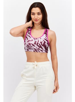 Women Sportswear Fit Padded Training Sports Bra, Purple Combo