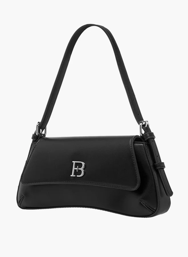 Flora Bella By Shoexpress Women's Metal Accent Shoulder Bag with Flap Button Closure