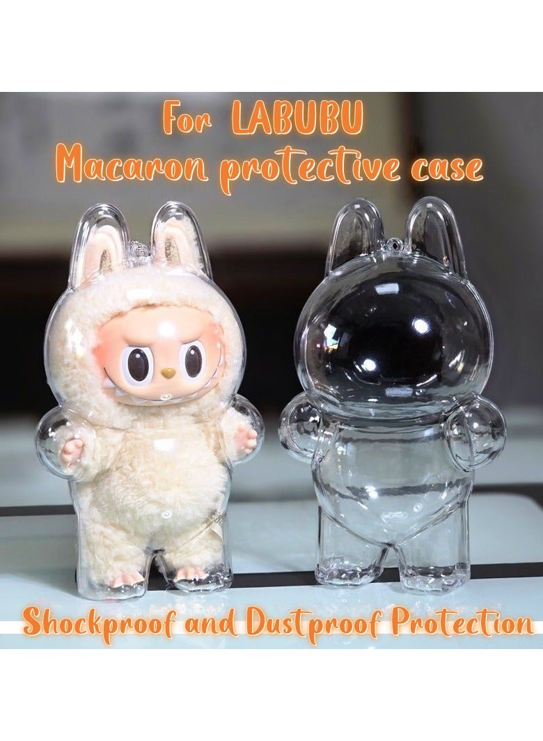Labubu Generation 1 Translucent Protective Case | Macaron-Color Standing Dustproof & Shockproof Display Box（Without Baby） - Image 1