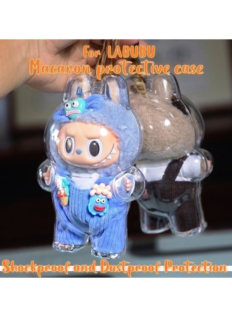 Labubu Generation 1 Translucent Protective Case | Macaron-Color Standing Dustproof & Shockproof Display Box（Without Baby） - Image 2