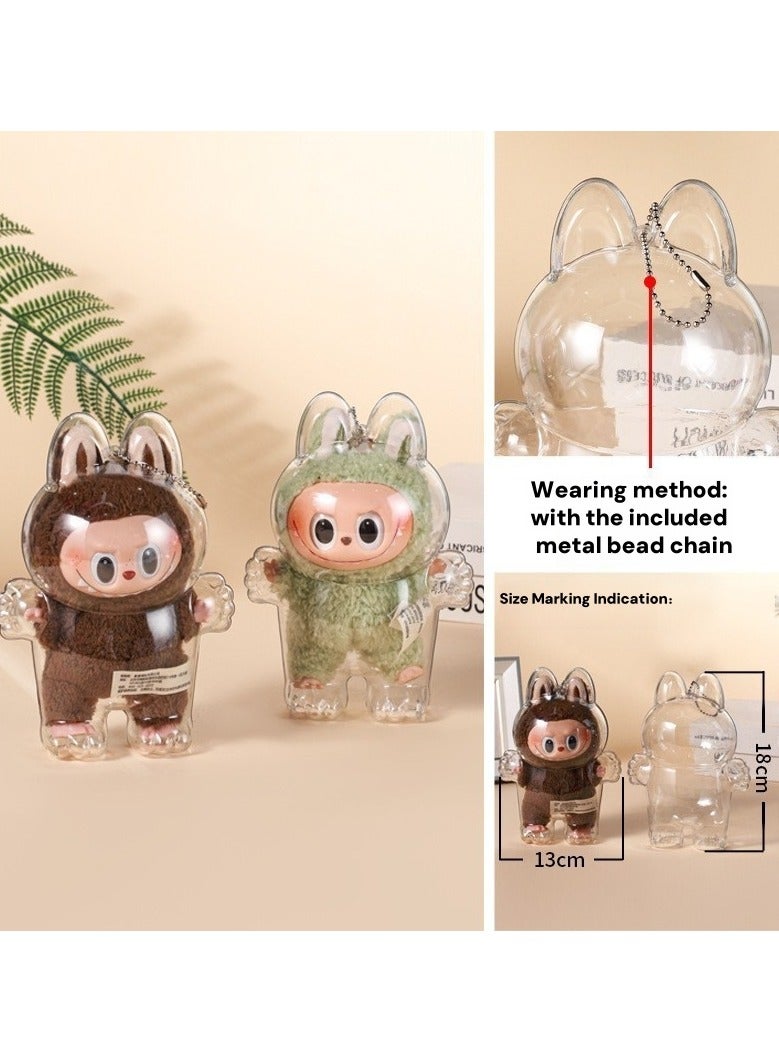 Labubu Generation 1 Translucent Protective Case | Macaron-Color Standing Dustproof & Shockproof Display Box（Without Baby） - Image 5