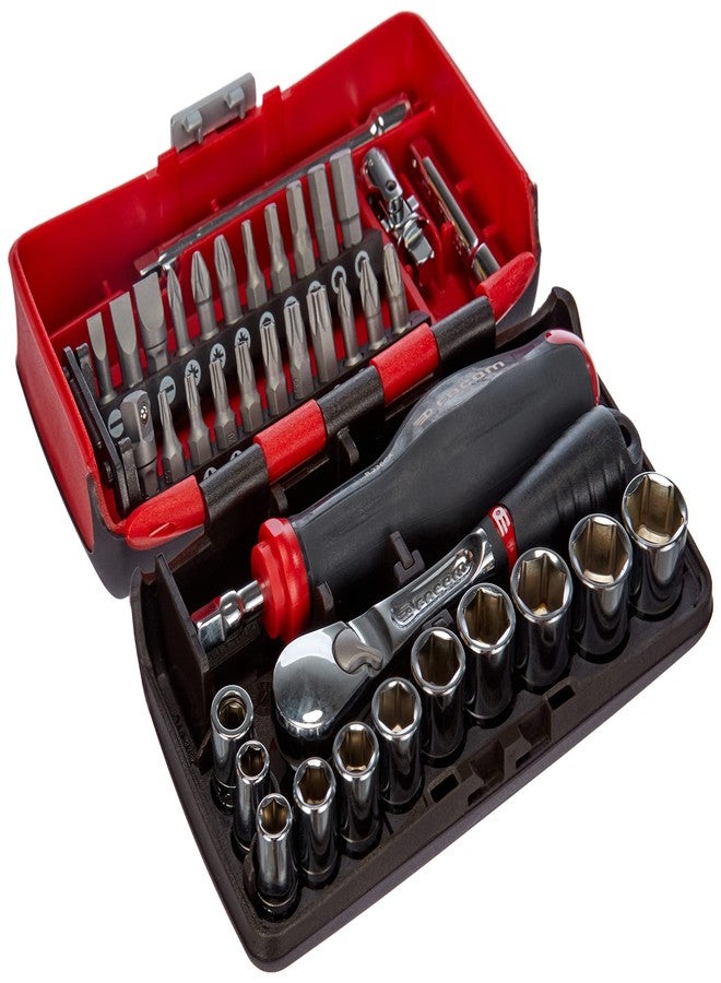 FACOM - 1/4 Inch Square Socket Set (38 Tools & Parts) - RL.NANO1PB - Ratchet Wrenches, Screwdrivers and Bits - Complete Clamping and Screwing Set - Hand Tools - Image 4