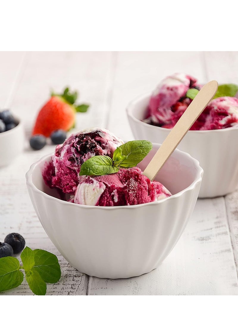 100 Pieces Disposable Wooden Spoons - Set of 4.3 inch (11cm) mini wooden teaspoons are perfect for serving ice cream and desserts, suitable for parties and special events, also suitable for crafts and arts and crafts.  - Image 2