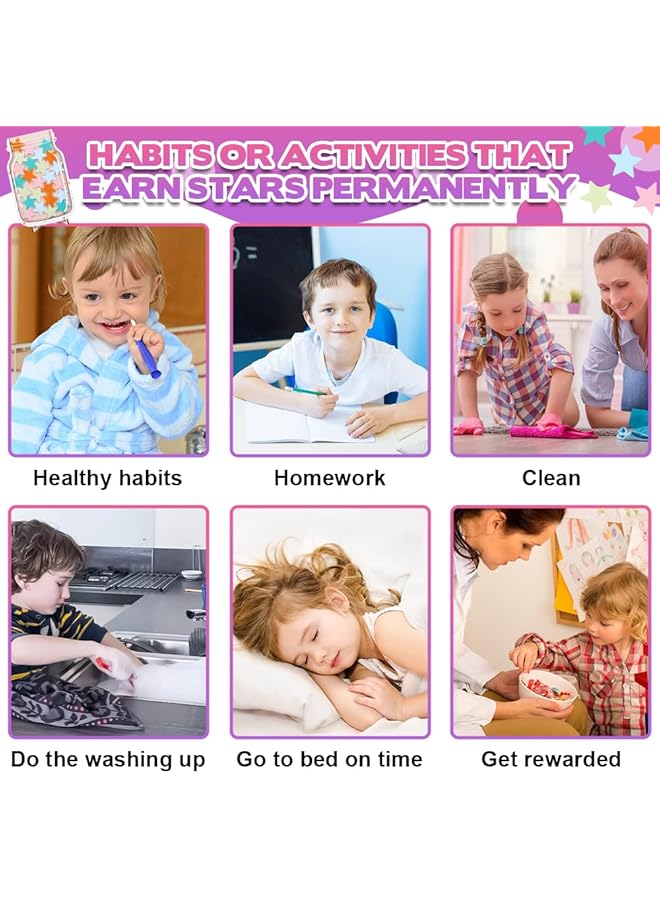 إيروريكس برطمان مكافآت للأطفال الصغار، برطمان مكافآت النجوم، أدوات إدارة الفصل، برطمان حوافز للطلاب، أعمال الفصل، ديكور لوحة الإعلانات، تدريب السلوك، برطمان مكافآت، هدية للأطفال الأولاد والبنات - Image 5