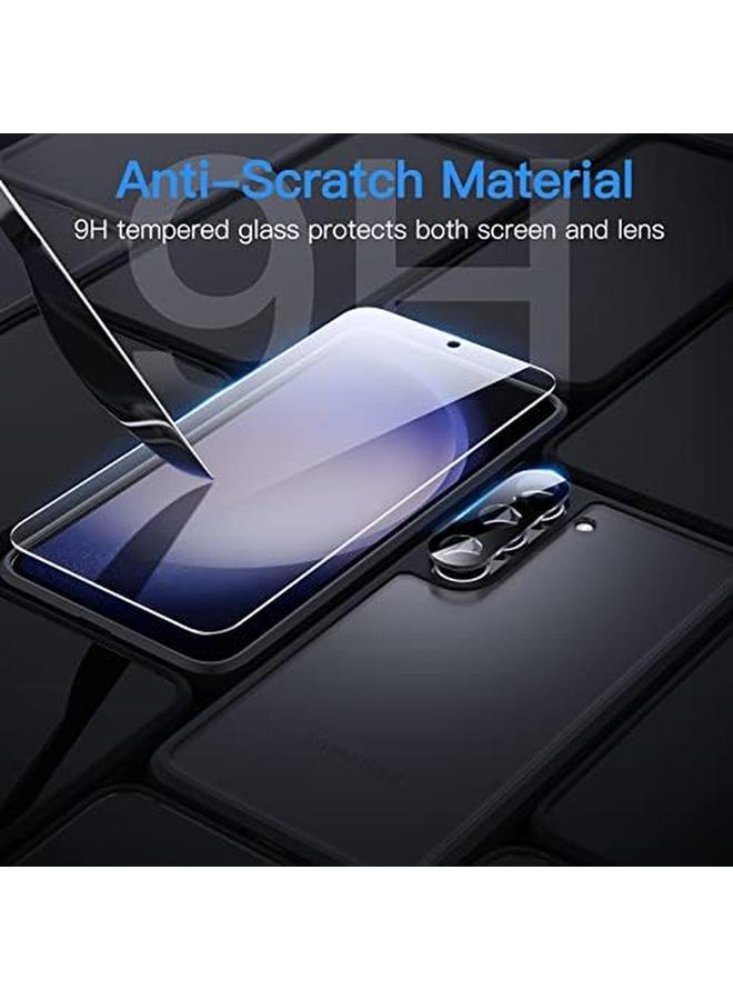 Jetech In 1 Matte Case For Samsung Galaxy S23 Plus S23 Plus 6.6 Inch With 2 Screen Protector And 2 Camera Lens Protector Translucent Back Protective Phone Cover Tempered Glass Film Black - Image 5