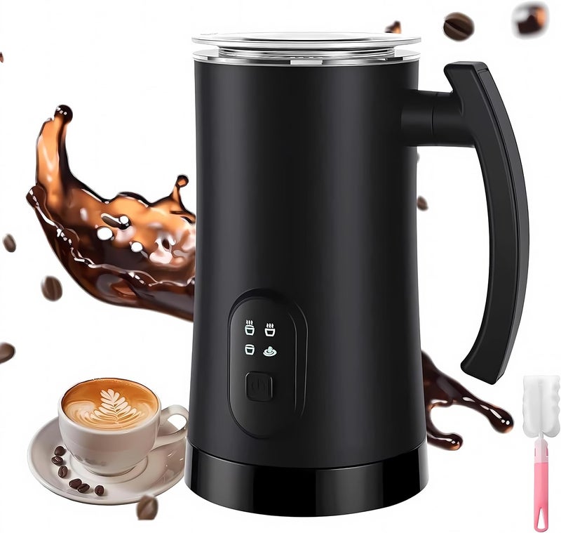 SUPVOX Electric Milk Frother, 4 in 1 Electric Milk Steamer, with 3 Modes and Automatically Shuts off 400W Automatic Milk Shaker Machine, 12 OZ/350ml Frothing Milk Heater for Coffee and Hot Chocolate - Image 1