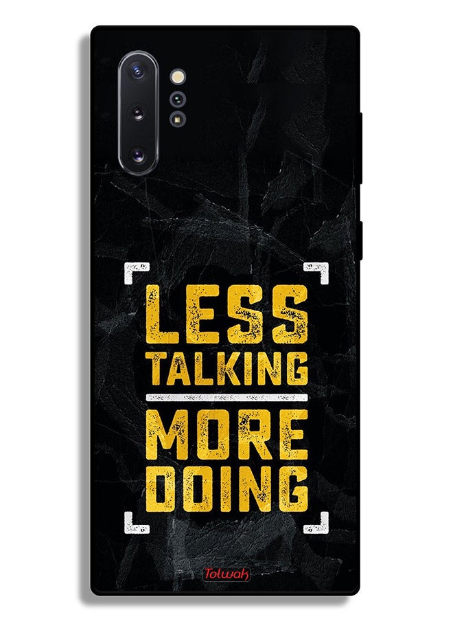 Tolwak - Samsung Galaxy Note 10 Plus 5G Protective Case Cover Less Talking More Doing - Image 1