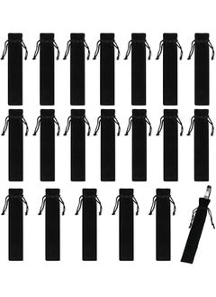 Depend Black Velvet Pen Pouches, 20 Pack Single Pen Gift Bags For School  Office And Business Gifts, Drawstring Pen Holders For Elegant Packaging  - Image 1