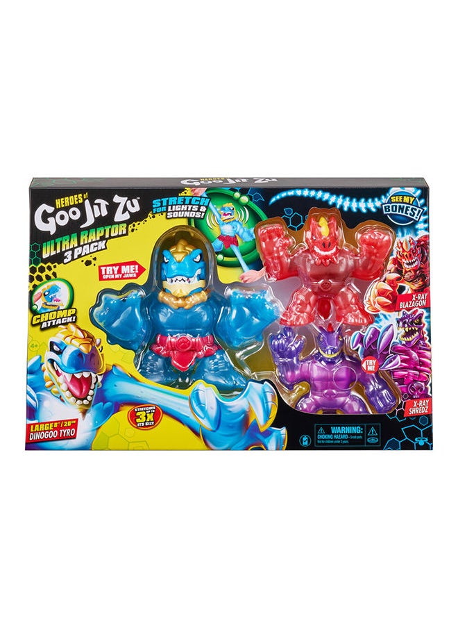 GOO JIT ZU - Ultra Raptor Dino 3 Pack - Excl - Image 1