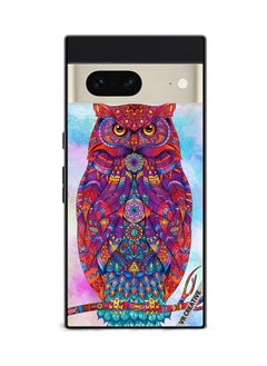 Protective Case Cover For Google Pixel 7 Elegant Artistic Owl Design Multicolour