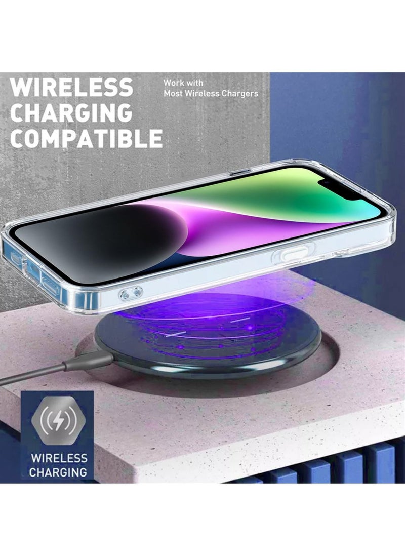 Wtech - Magnetic Magsafe Transparent Soft TPU Case Cover For Apple iPhone 14 Clear - Image 1