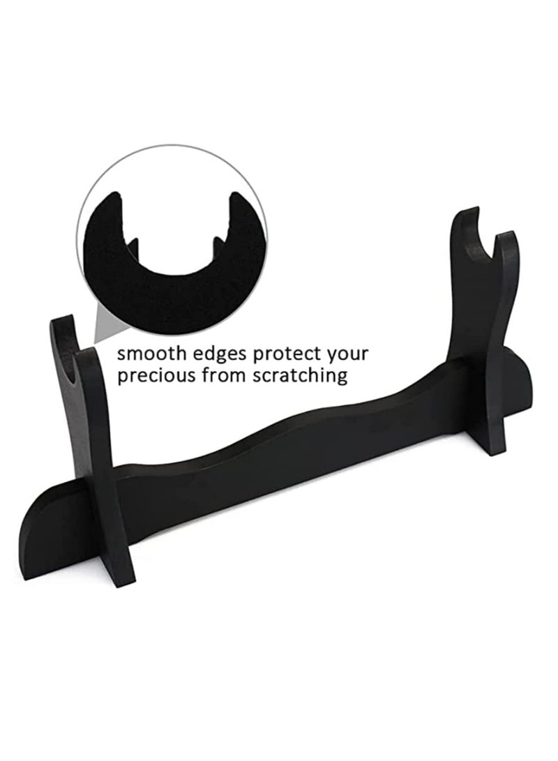 1 Layer Sword Stand Display Rack Katana & Wakizashi Holder for Storage or Showcase Durable Wood Fits Swords Tanto Flutes (Swords Not Included) - Image 4