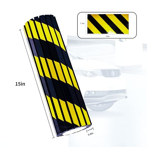 Garage Smith GWP06 Garage Wall Protector Foam Wall Column Corner Guard for Parking Garages - Reflective Wall Edge Protector - Wall Corner Edge and Bumpers Guards (4-Pack(Black Yellow)) - Image 3