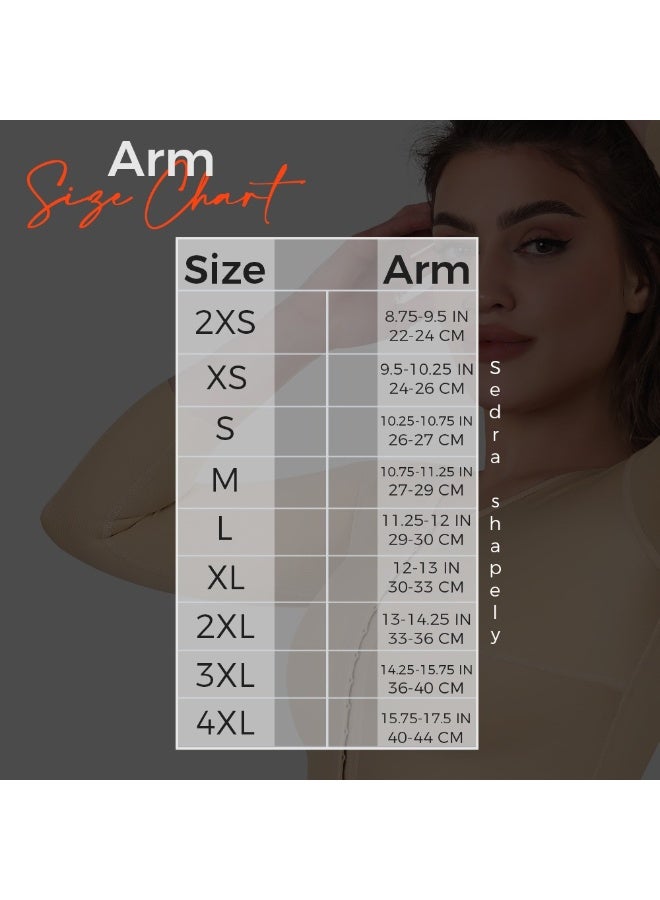 Sedra Shapely Women's long-sleeved arm and bust shaper for firming and shaping the upper body. Comfortable compression with front snaps for bust support and arm definition. Suitable post-surgery and discreet, beige. - Image 5