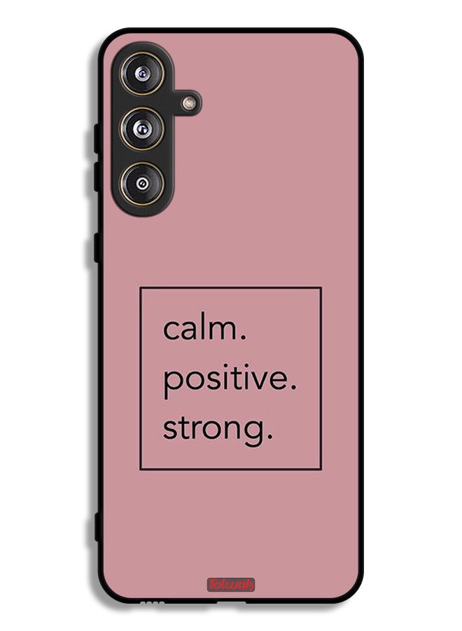 Tolwak Samsung Galaxy M55 5G Protective Case Cover Calm Positive Strong - Image 1
