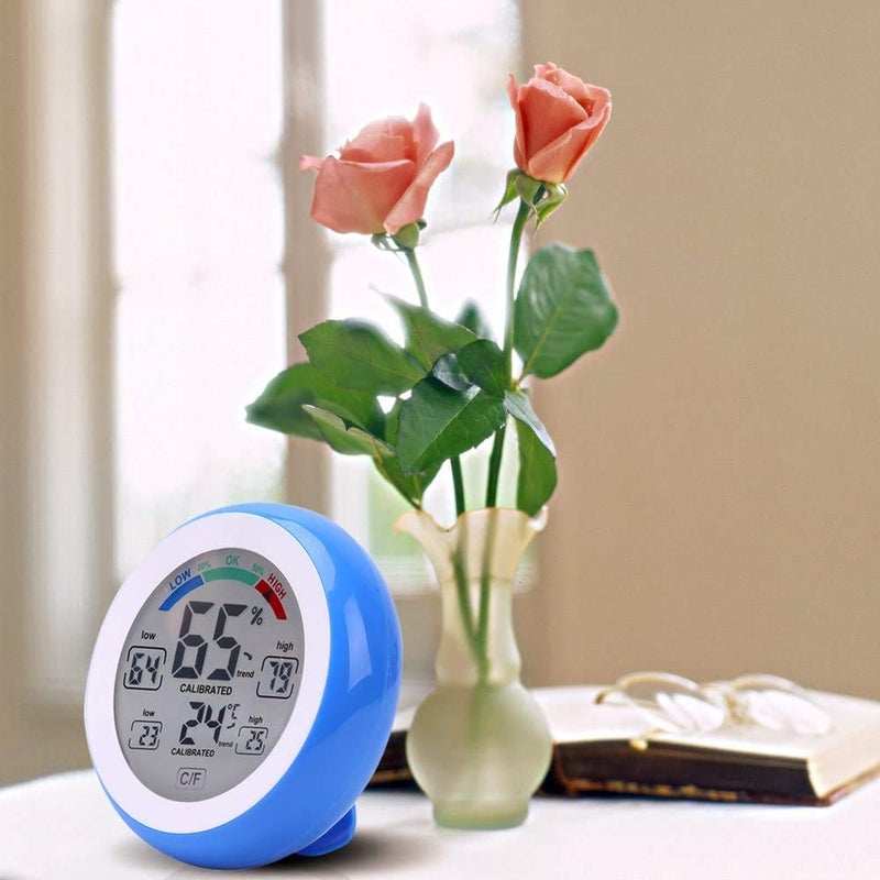 amiciSense Digital Weather Station, Thermometer Hygrometer for Indoor Temperature and Humidity Monitoring with Touch Display and 2xAAA Battery - Image 2