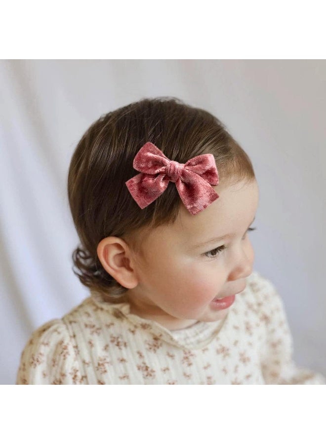 Cherssy Baby Girls Hair Bow Clips, Boutique Fully Lined Hair Barrettes Accessories for Infants Toddlers - Image 2