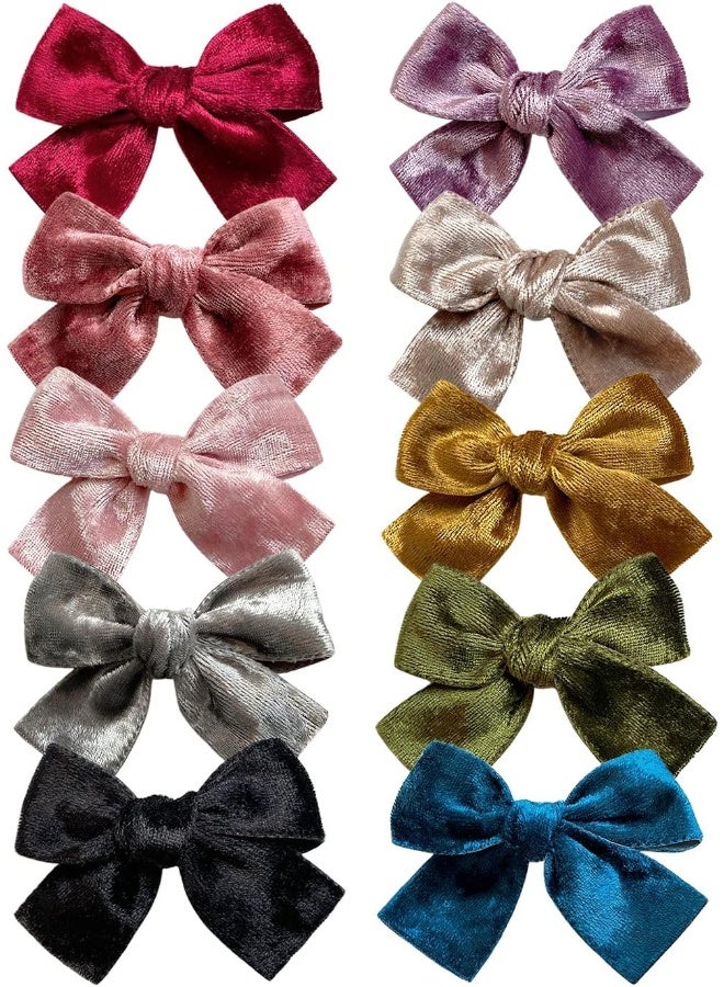 Cherssy Baby Girls Hair Bow Clips, Boutique Fully Lined Hair Barrettes Accessories for Infants Toddlers - Image 1