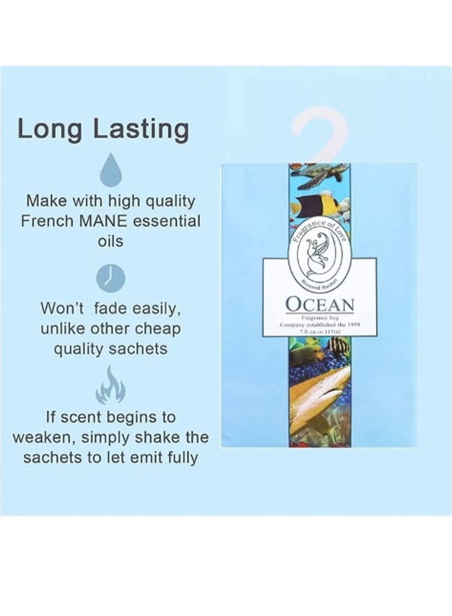 واي جيه كيس معطر 12 قطعة أكياس كيس عطرية خزانة ملابس معطرات أدراج معطرات طويلة الأمد للأدراج خزائن خزائن الحمامات السيارات - Image 2