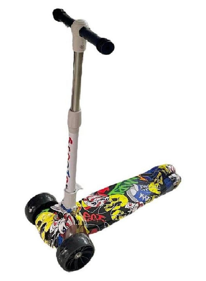 Kids 3 Levels of Hand Scooter with Light Wheels