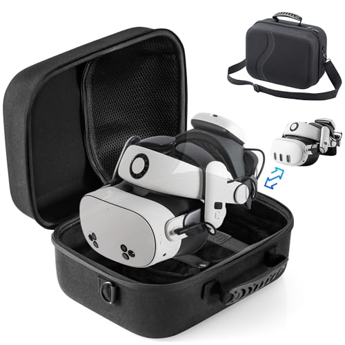 STARTRC GAMES Large Carrying Case for Meta Quest 3Quest 3S Hard Travel Case for BOBOVR S3 ProKiwi Design Battery Head Strap and Other Accessories Storage Case and Soft Lining for Quest 3S - Image 1