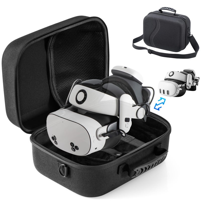 STARTRC GAMES Large Carrying Case for Meta Quest 3Quest 3S Hard Travel Case for BOBOVR S3 ProKiwi Design Battery Head Strap and Other Accessories Storage Case and Soft Lining for Quest 3S - Image 2