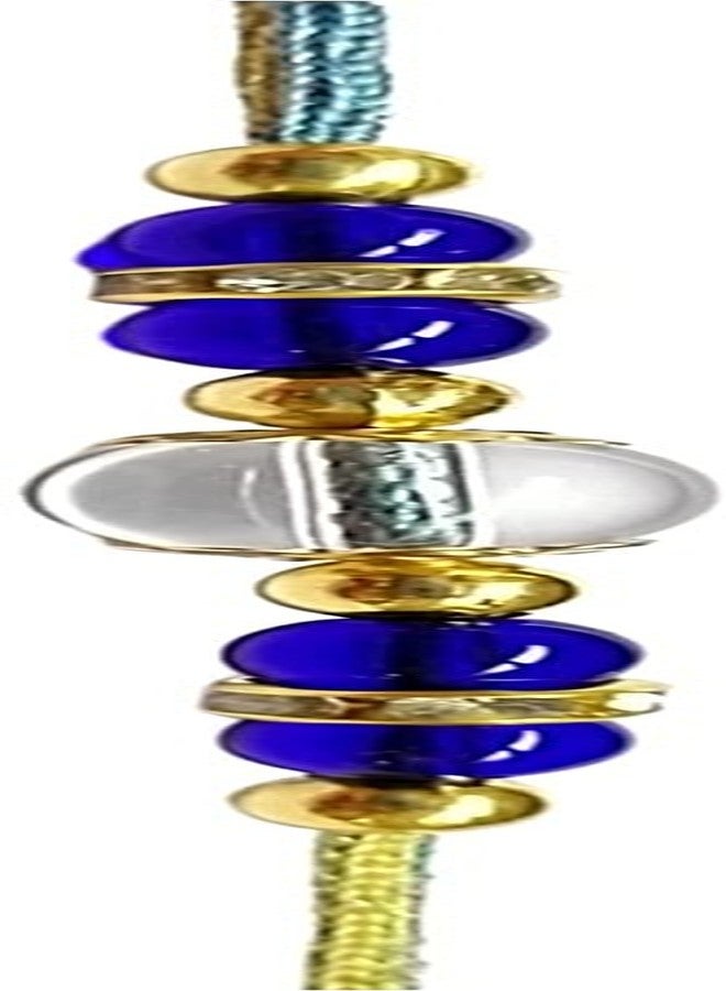 Krishna Rakhi set for brother Transparant Glass Beads with Blue Glass Beads pendal for Rakshabandhan for Men and Boys - Image 2